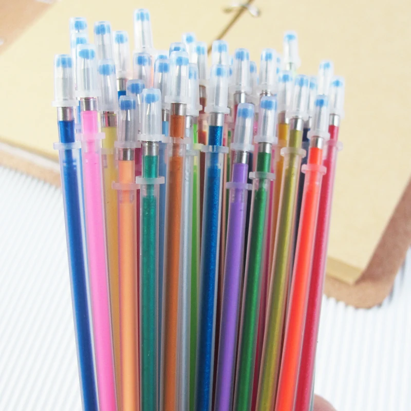 48 шт. цветная гелевая ручка-хайлайтер полностью блестящая детская ручка для