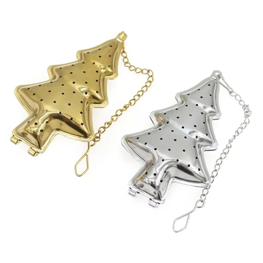 

Multifunction Stainless Steel Tea Strainer Christmas Tree Shaped Tea Filter Loose Leaf Tea Coffee Seasoning Filter Kitchen Tools