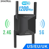 smatrul 5ghz wireless wifi repeater 1200mbps router wifi booster 2 4g home long range band network extender 5g signal amplifier