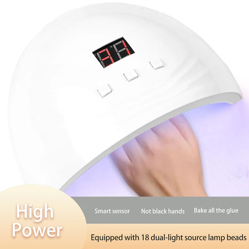

UV Nails Lamp for Manicure Dry Nail Drying Gel Ice Polish Lamp 18 LED Auto Sensor 60s 80s 99s Nail Art Tool 88W Nail Dryer