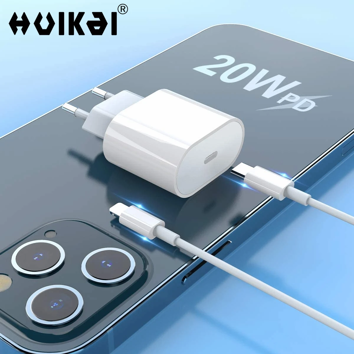 

Fast Charger iPhone PD Wall Charger, 20 W iPhone Charger with Cable Compatible for iPhone 12 12 Pro Max 11 iPad Pro Air Charger