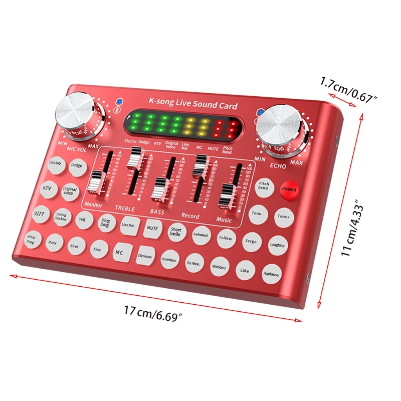 

Mixer Sound Effects Device compatible for ipad/ PS4/Computer/ Phone/ G6DD