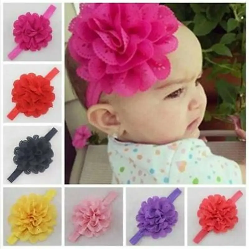 

Girls Baby Toddler Turban Solid Headband Hair Band Bow Accessories Headwear