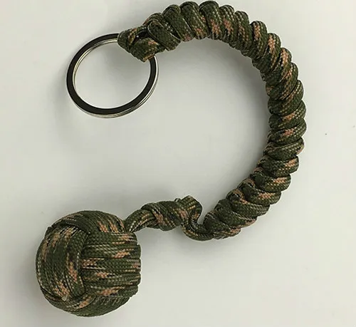 Camouflage green 2 Открытый безопасности защиты черная обезьяна кулак стальной мяч для девушки подшипник самообороны строп ключ выживания - Цвет: Camouflage green 2
