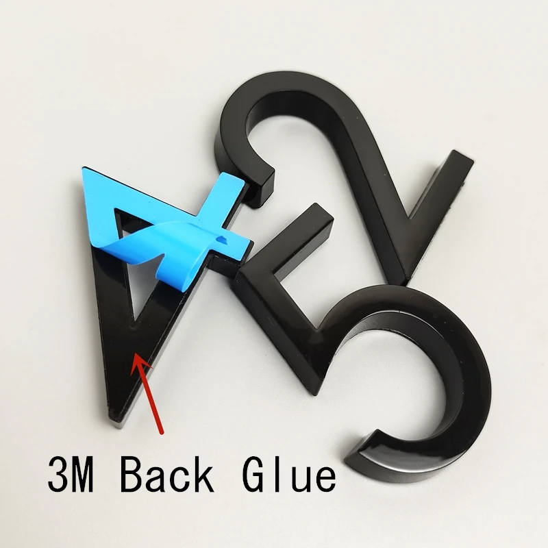 5 8cm 3d black house door number plate home number street mailbox number stickers numbers flat number hotel number outdoor door free global shipping