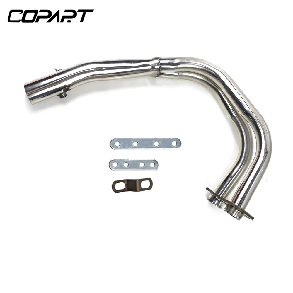 link pipe Escape Slip-on Мотоцикл выхлопная труба глушитель съемный глушитель с коллектором для Kawasaki Vulcan S650 VN650 EN650 все годы - Цвет: link pipe