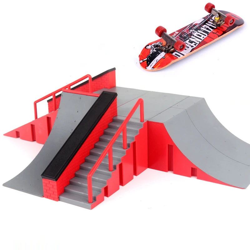 

1pc Mini Skateboard Toy Skate Park For TechDeck Fingerboard Skateboard Ramps Fingerboard Ultimate Park Training Board