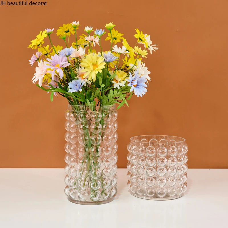

Light Luxury Style Bubble Transparent Glass Vase Modern Minimalist Creative Living Room Flower Arrangement Decoration Flower Pot
