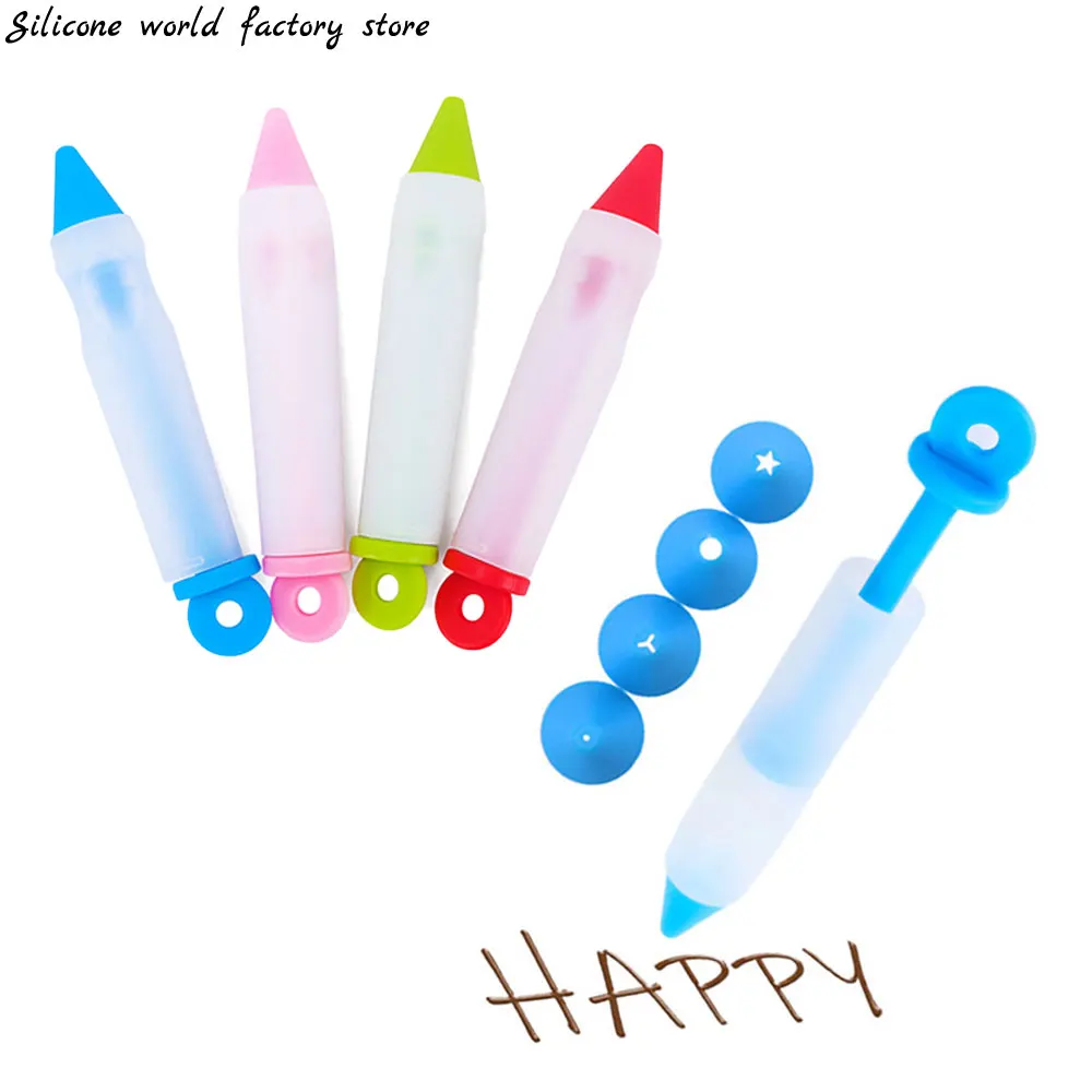 

Silicone world Silicone Food Writing Pen Chocolate Decorating pen Tools Cake Cream Cookie Icing Piping Pastry Decorating mouth
