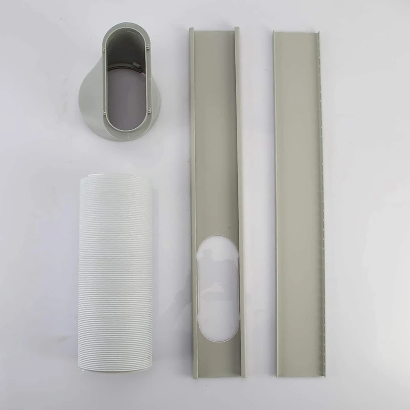 

Air Conditioner Window Seal Window Plate Kit Flexible Easy to Install Flat Mouth Adapter Air Conditioner Pipe Set