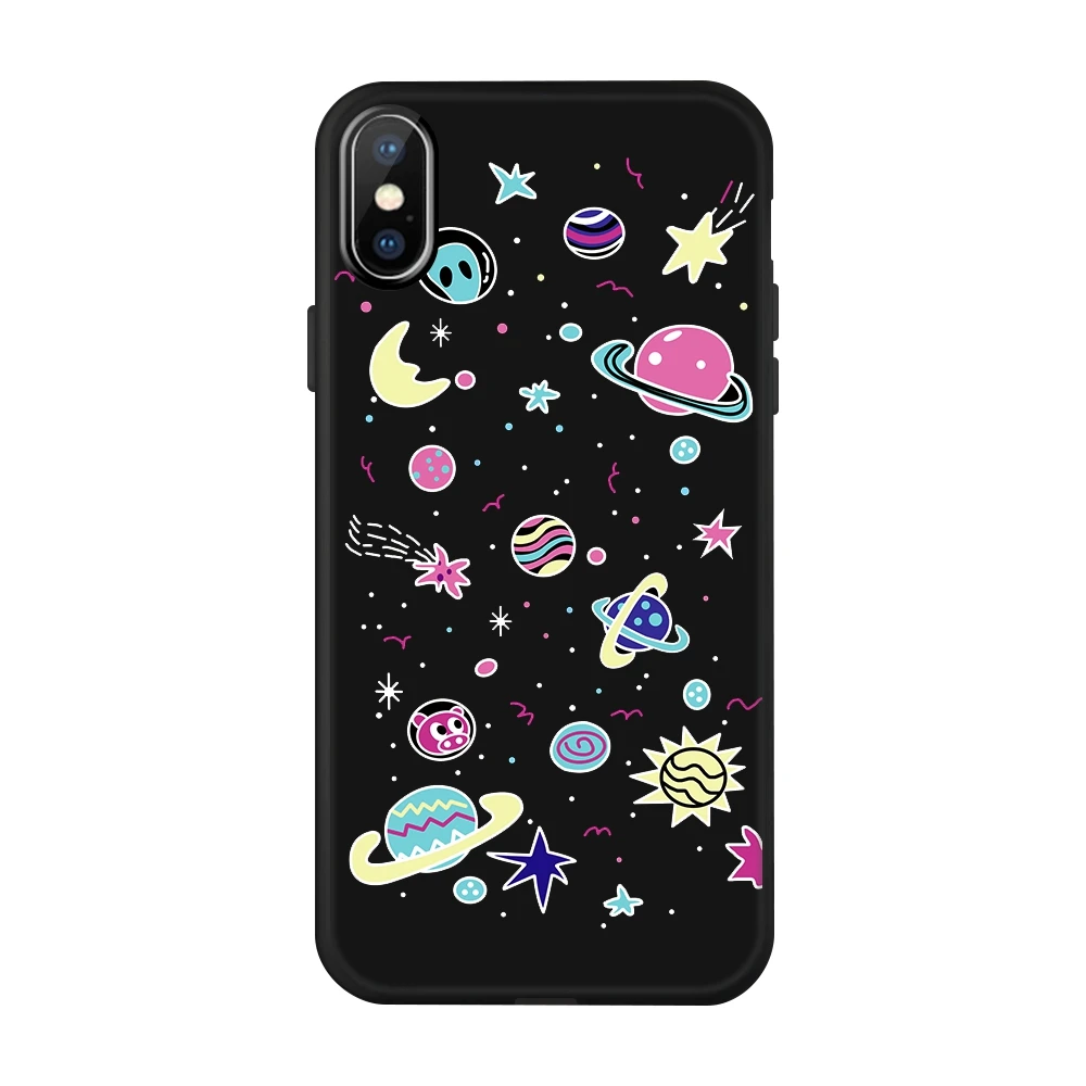 14 Черный ТПУ окрашенный чехол для iPhone 8 7 6 6S Plus X XS Max X 5 5S SE чехол Funda iPhone8 iPhone7 Plus силиконовый мягкий модный чехол - Цвет: 14
