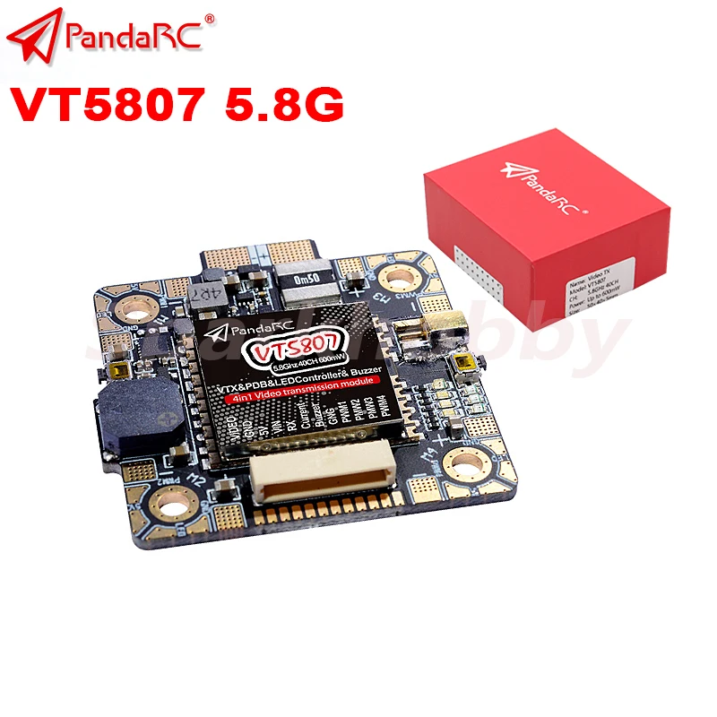 1 шт. PandaRC VT5807 5 8 ГГц 40CH 25 600 мВт 2 6S Lipo видео TX VTX встроенный PDB 85db зуммер BEC