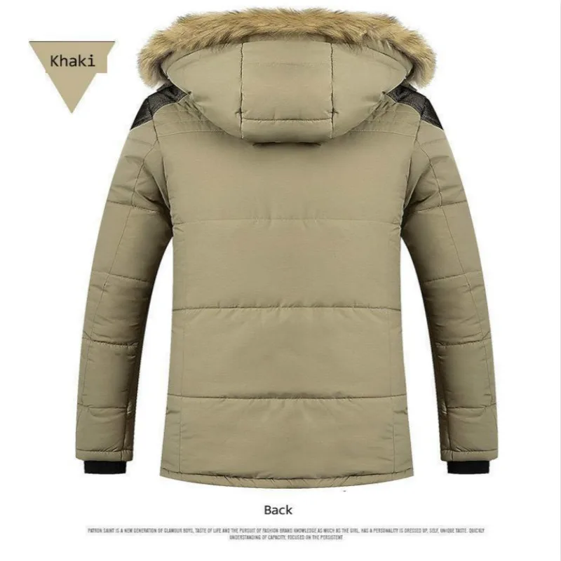 

Plus Size 5XL Winter Windbreaker Solid Cotton masculino Padded Casual Thicken Coats OverCoat Warm Down Clothes Parka Men Jacket