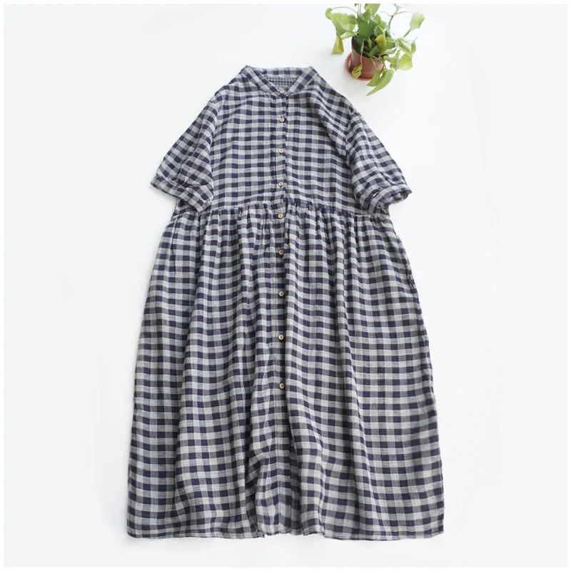 Новинка 2021 летнее японское хипстерское платье с вышивкой Хлопковое коротким