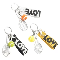 mini tennis racket keychain lightweight racquet fashionable cute 3d games pendant for tennis clubs player team
