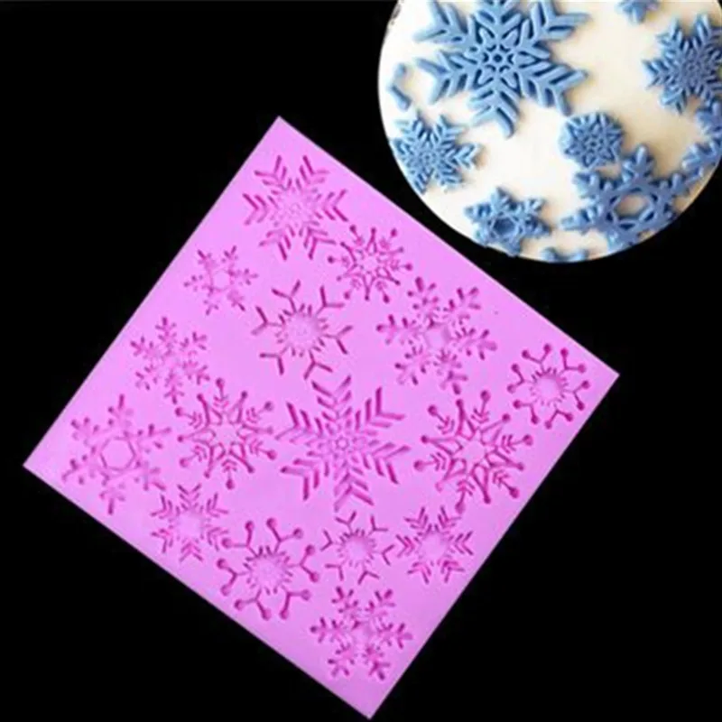 Форма снежинки Силиконовая Бисквит желе шоколадные конфеты Инструменты для