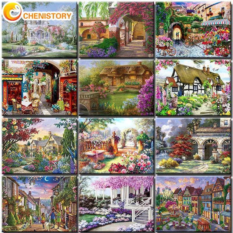 Набор для рисования маслом по номерам на холсте взрослых | Дом и сад