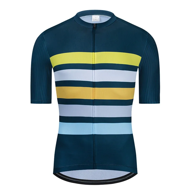Новинка 2020 цветная полосатая Мужская велосипедная майка гоночная рубашка топ с