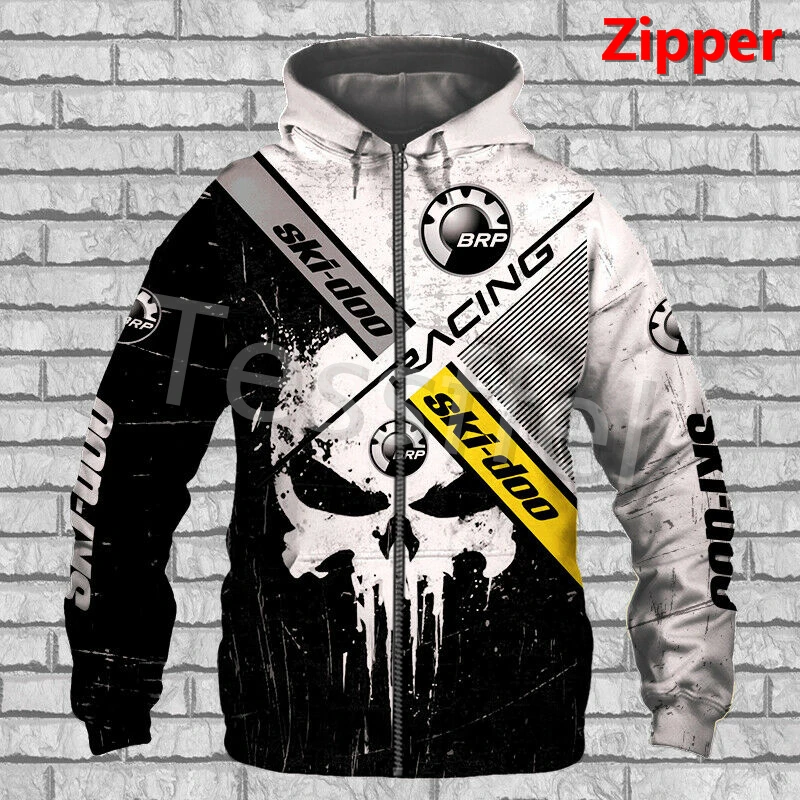 2021 Unisex Casual Hip-hop Sportswear Sty 3d Printing New Fashion Men's Hoodie Personality Zipper Jacket Motorcycle