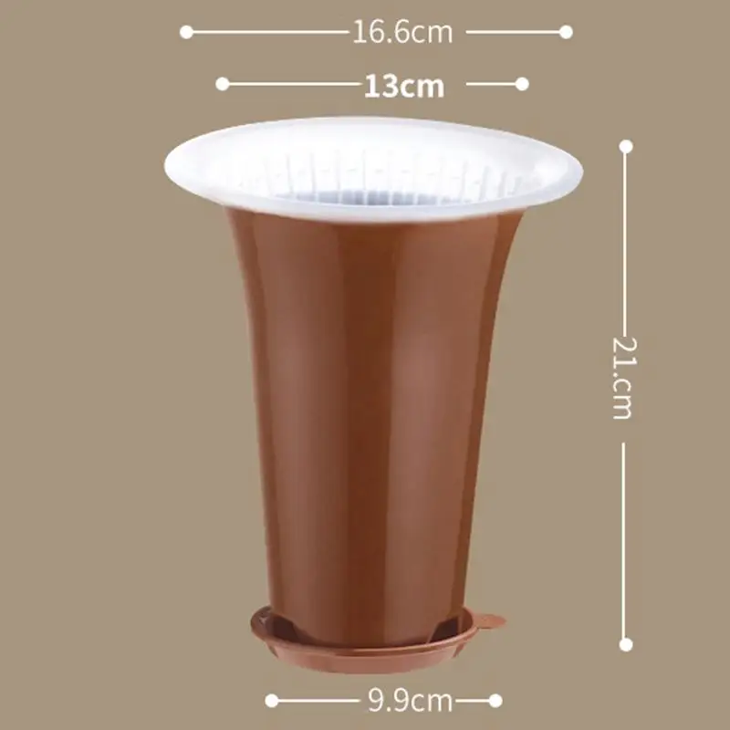 Пластиковые гидропоники посадки двухслойная сетка цветочный горшок корзина