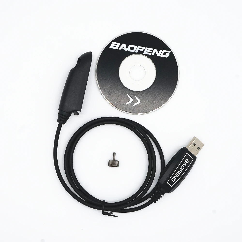 original baofeng waterproof ip67 usb programming cable with cd driver for baofeng uv 9r plus uv 9r a58 uv9r walkie talkie radio free global shipping
