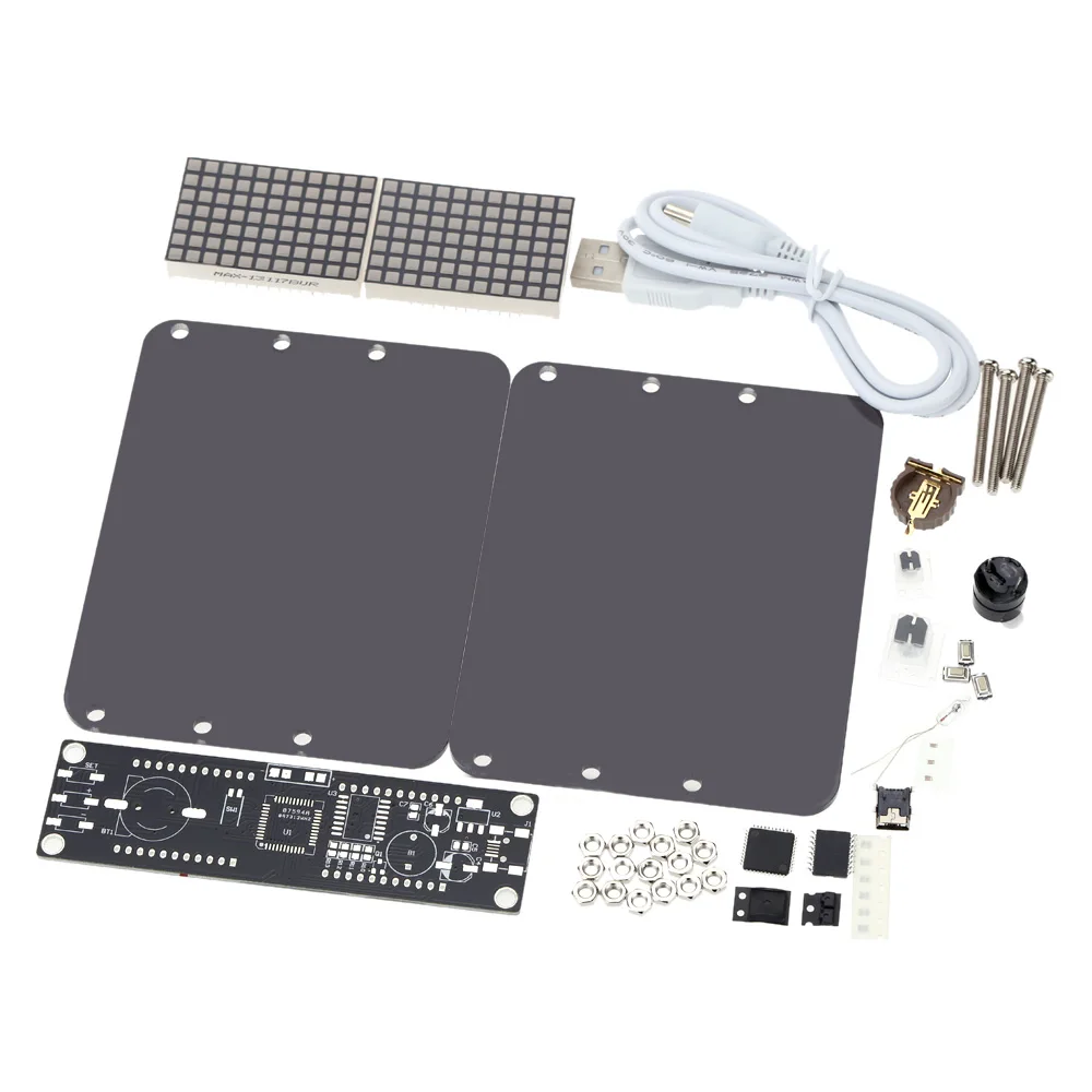 DS3231 отличный DIY точечный матричный светодиодный набор часов настольный точный