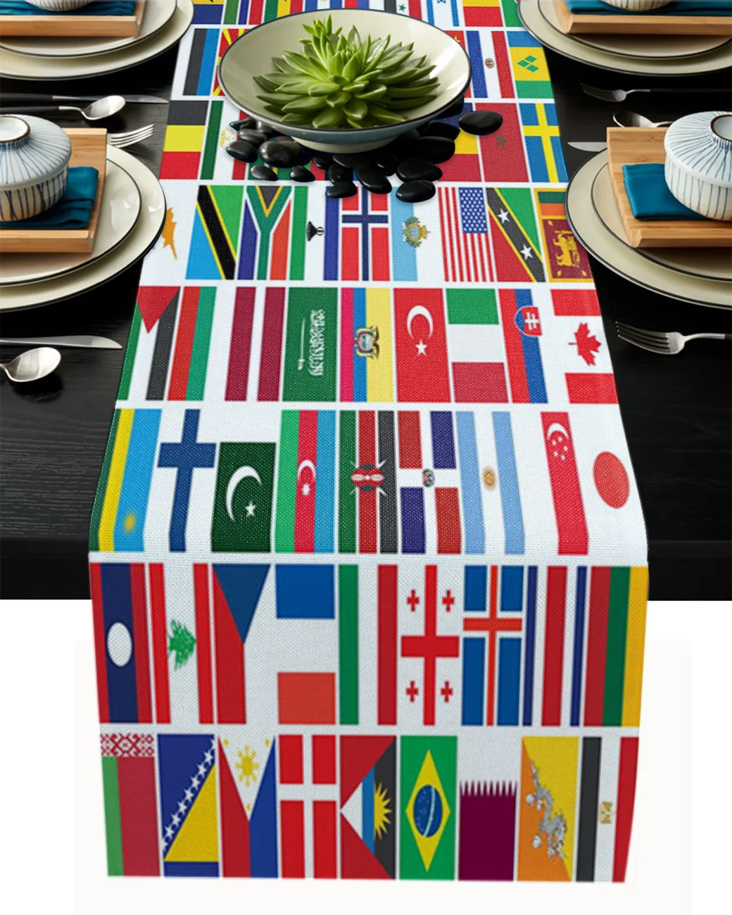 

National Flag Table Runner Kitchen Decor Tablecloth Placemat Hotel Home Wedding Decor Table Runners