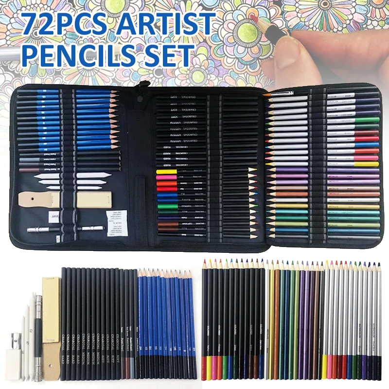 Set Drawing Sketching Coloring Art Tools Kit School Art Clas