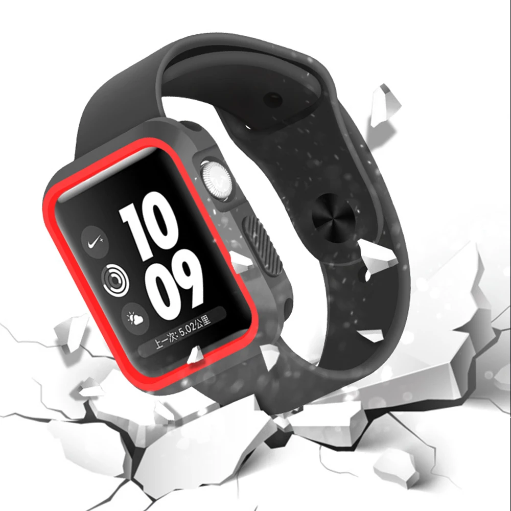Защитный чехол для Apple watch apple 4 ремешка 44 мм 40 корпус iwatch силиконовая защитная
