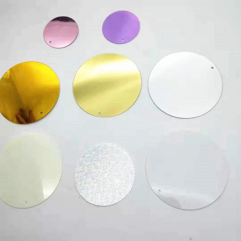 

Блестки круглые плоские, 50 мм, 500 г, с 1 боковым отверстием