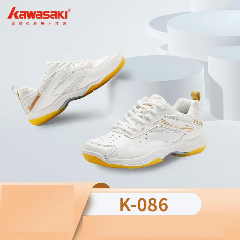 Kawasaki Sport Shoes Badminton Shoes  2021 Breathable Anti-Slippery Sport Tennis Shoes for Men Women Zapatillas Sneaker K-086