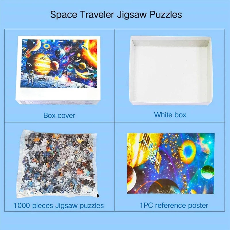 

1000 Pieces of Jigsaw Puzzle Space Stars Splicing Building Block Toys Youth Gifts