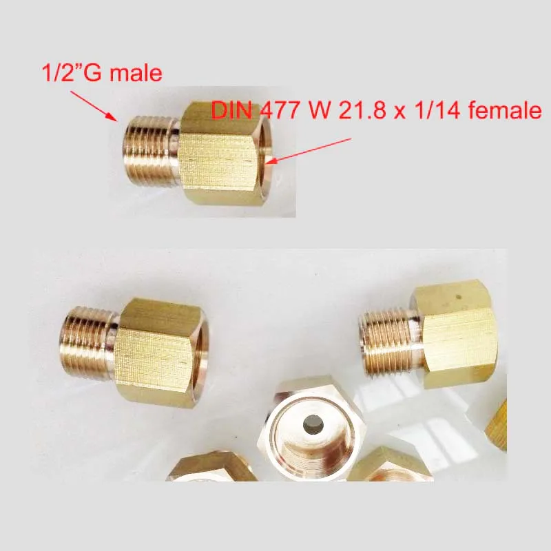 Homebrew со2 регулятор соединитель 1/2 &quotG или 5/8" G папа к DIN 477 W 21 8x1/14 для пива|connector