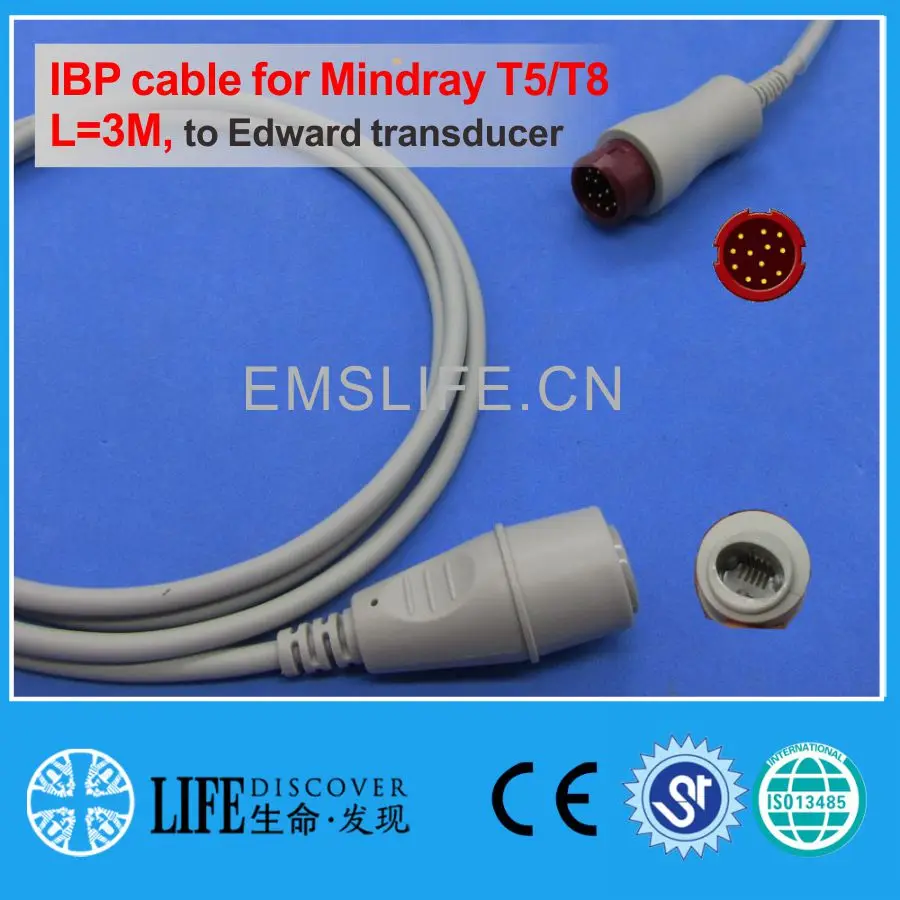 

Mindray BeneView iPM iMECIBP кабель для Edwards одноразовый датчик давления