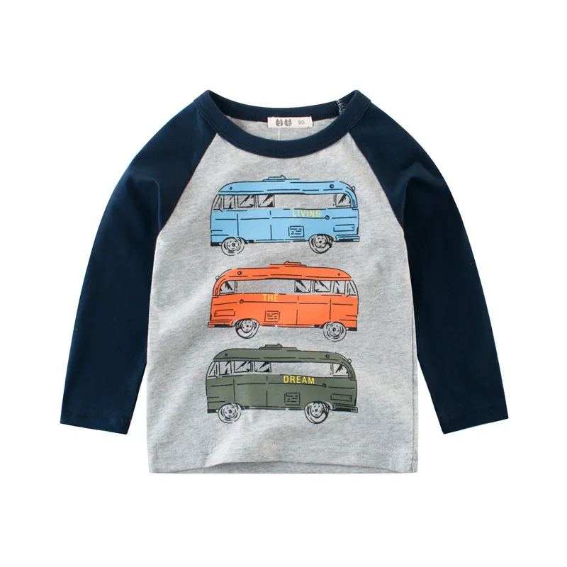 

Kids Boys Long Sleeve T-Shirt Cartoon Print Autumn Children Tops Clothing