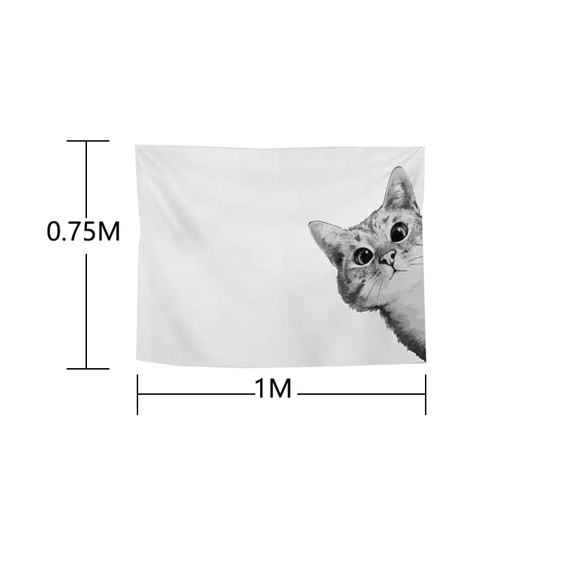 

Nordic Black Tapestry Wall Cloth Background INS Hanging Web Celebrity Decorative Painting Layout Art