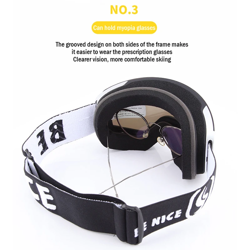 Лыжные очки для мужчин и женщин, двухслойные магнитные противотуманные очки UV400 цилиндр для очков, защитные очки для катания на лыжах, сноуб... от AliExpress WW