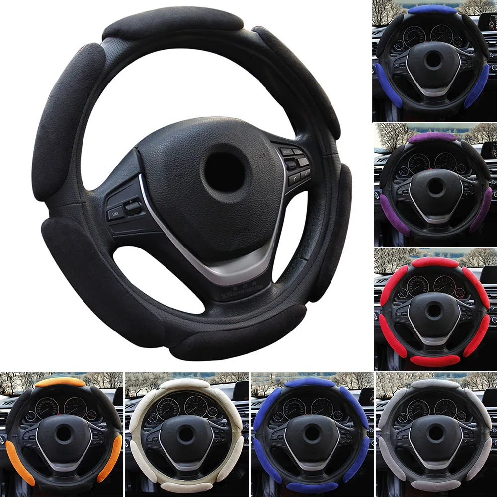 

Parts Steering wheel cover Replacement Universal Car Inner Flocking Cloth