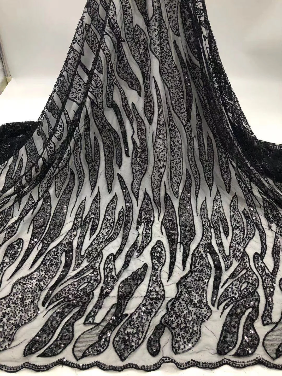 

Роскошная африканская сетчатая кружевная ткань с блестками 2021, Высококачественная нигерийская французская Тюлевая кружевная сетчатая кружевная ткань J4280