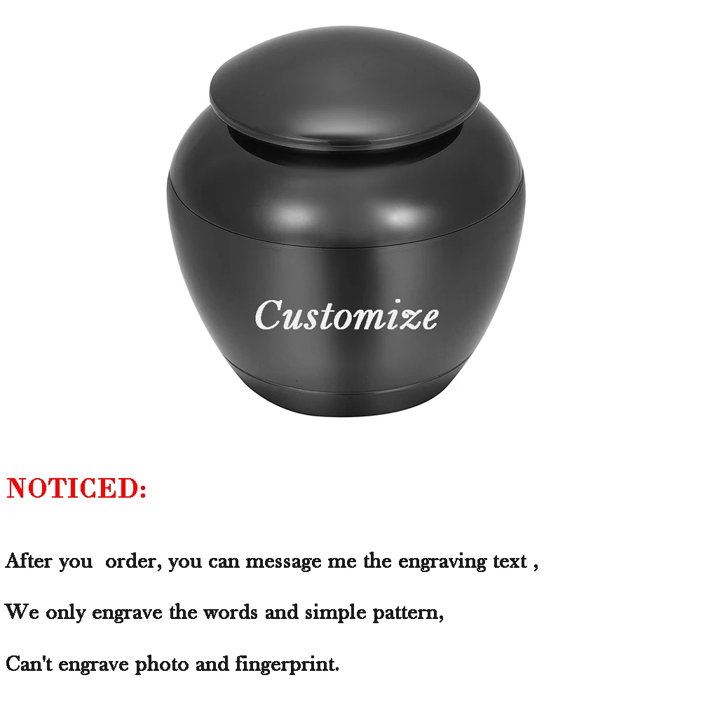 Спутник урны для кремации без золы с гравировкой имени/даты ваших