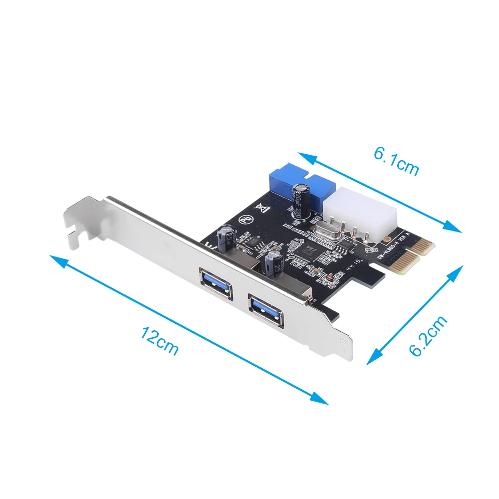 2-портовая USB 3 0 PCI-e Плата расширения PCI express PCIe хаб адаптер 2-портовый e 1x |