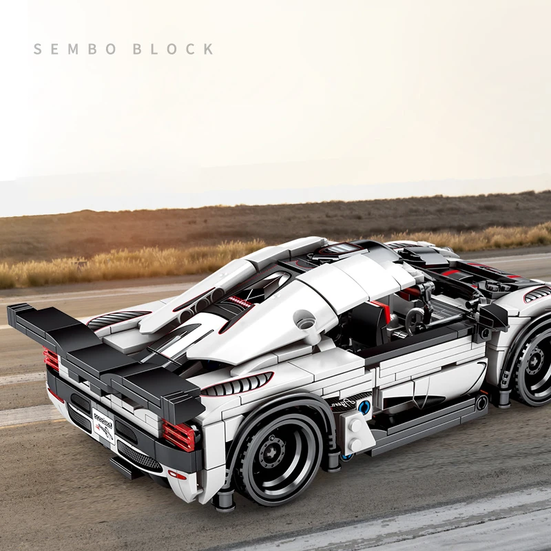 

737pcs 728pcs Building Blocks Technic City Racing Car SEMBO MOC Model Bricks Pull Back Sports Car Education DIY Toys for Kids