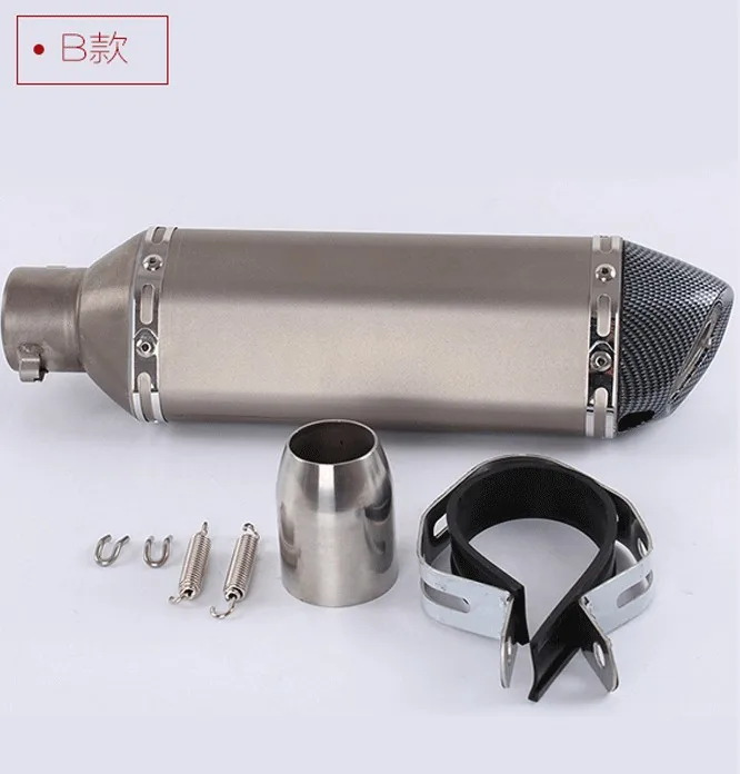 51 мм Универсальный мотоцикл Akrapovic выхлопная Модифицированная глушитель труба скутер велосипед ямы грязи Мотокросс для Yamaha R1 ER6N CBR250R - Цвет: B
