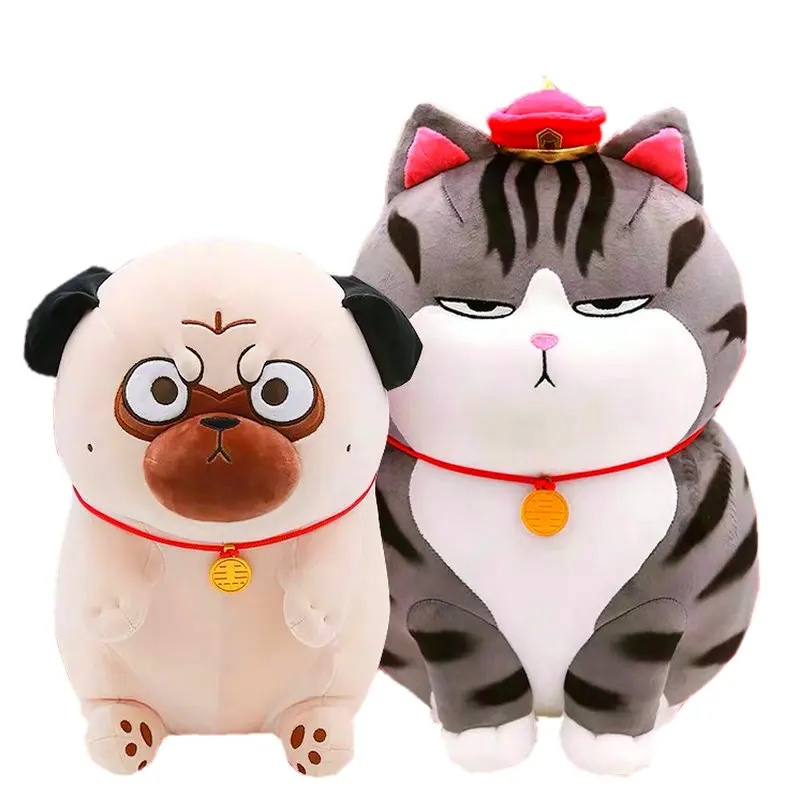 

The Emperor Cat Plush toy Cut Sleepy Cat Lazy contempt Eyes Cat scared Pug Dog Sleeping Pollow Swag toys for Kids boy Birthday