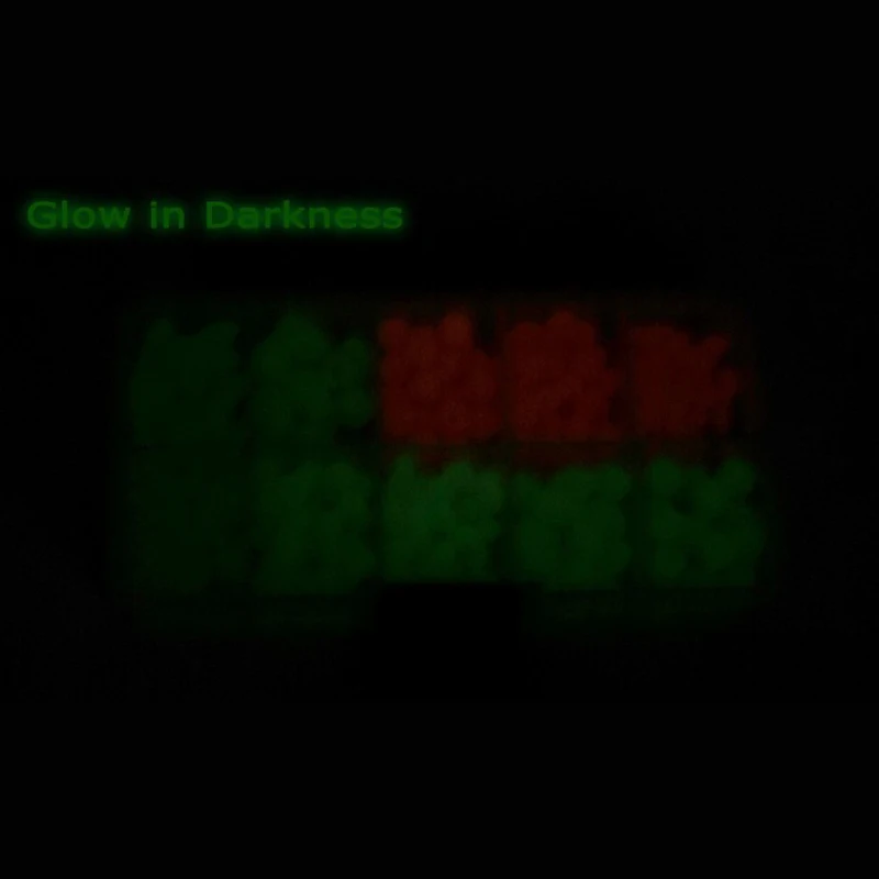 1 коробка 385 шт./компл. комбинированные светящиеся рыболовные бусины в темноте