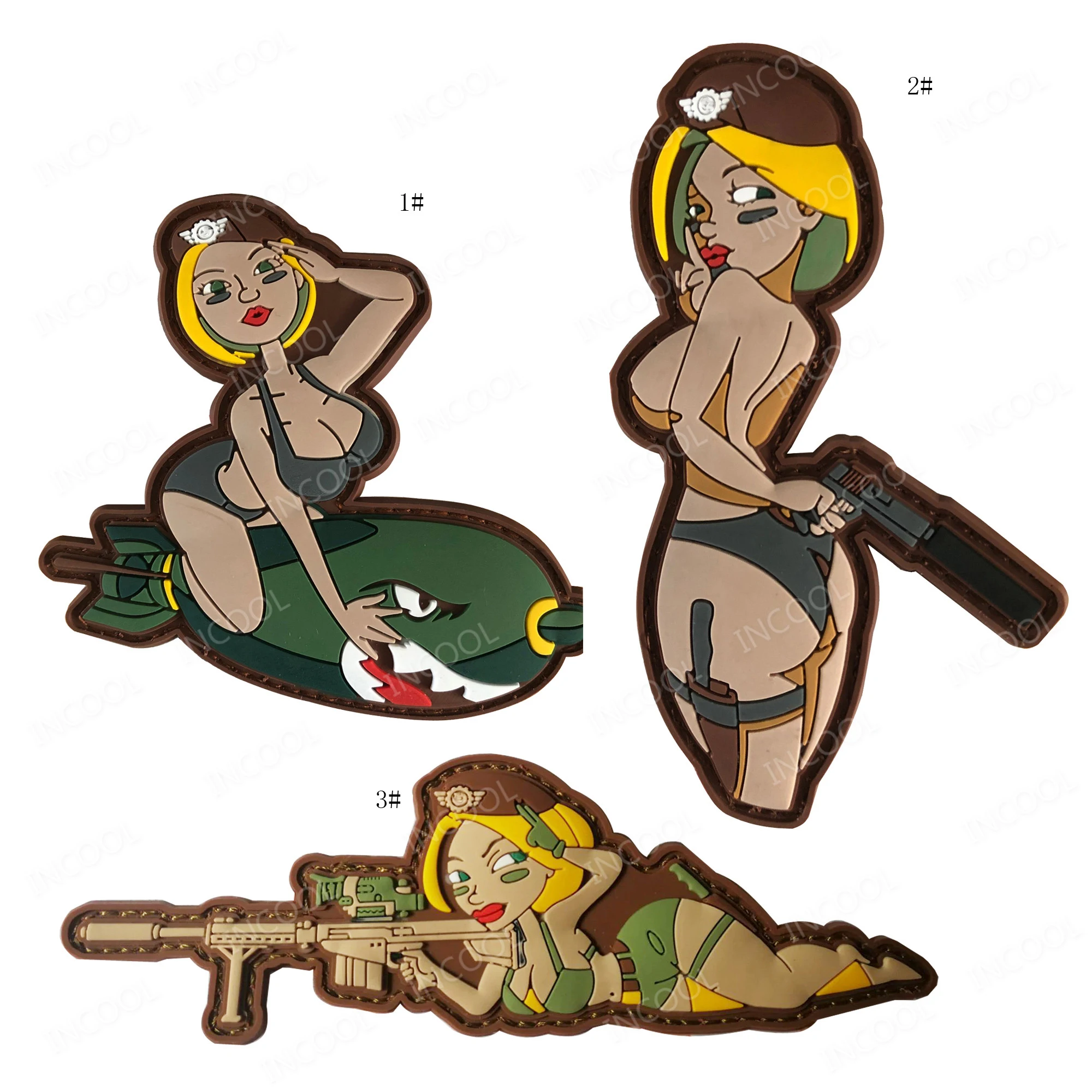 Летать бомба резиновые вышитые патчи пикантные пистолет для девочек медсестра