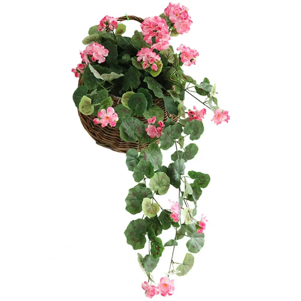 

Artificial Flower Hanging Design Stylish Faux Silk Flower Delicate Vivid Fake Rose Flower for Home