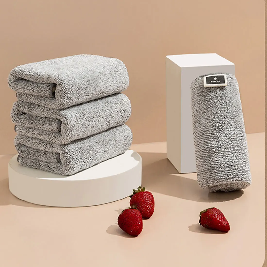 

Anti-grease Rags Kitchen Super Absorbent Superfine Bamboo Fiber Cleaning Cloth Gray Home Washing Dish Kitchen Cleaning Towel 1pc