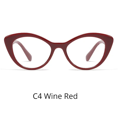 C4 Wine Red Ralferty винтажные женские очки прозрачные оправы для очков красные очки кошачий глаз без диоптрий очки F95179 - Цвет оправы: C4 Wine Red