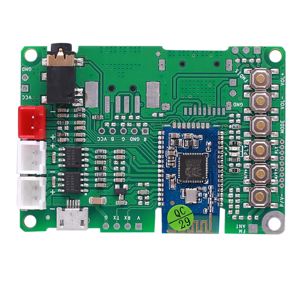 DC 5V двухканальный модуль усилителя Bluetooth BLE4.2 стерео 2x4W AUX аудио вход SPP |